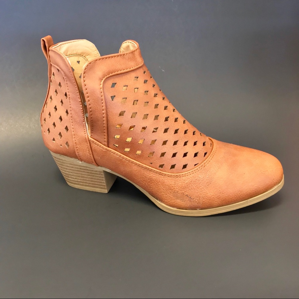 Laser-cut Ankle Booties
